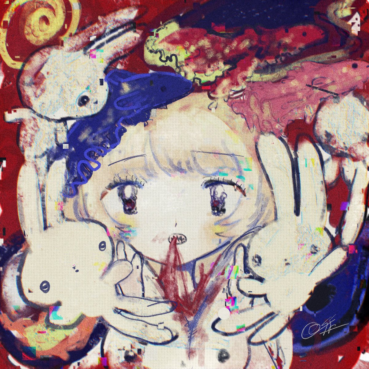 🐇 #オリジナルキャラ #創作キャラ #病みイラスト #病み #病み垢