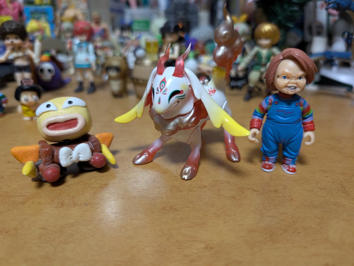 ひょっこり仔白沢をガチャジャンク100円コーナーから保護😆武ノ国にい