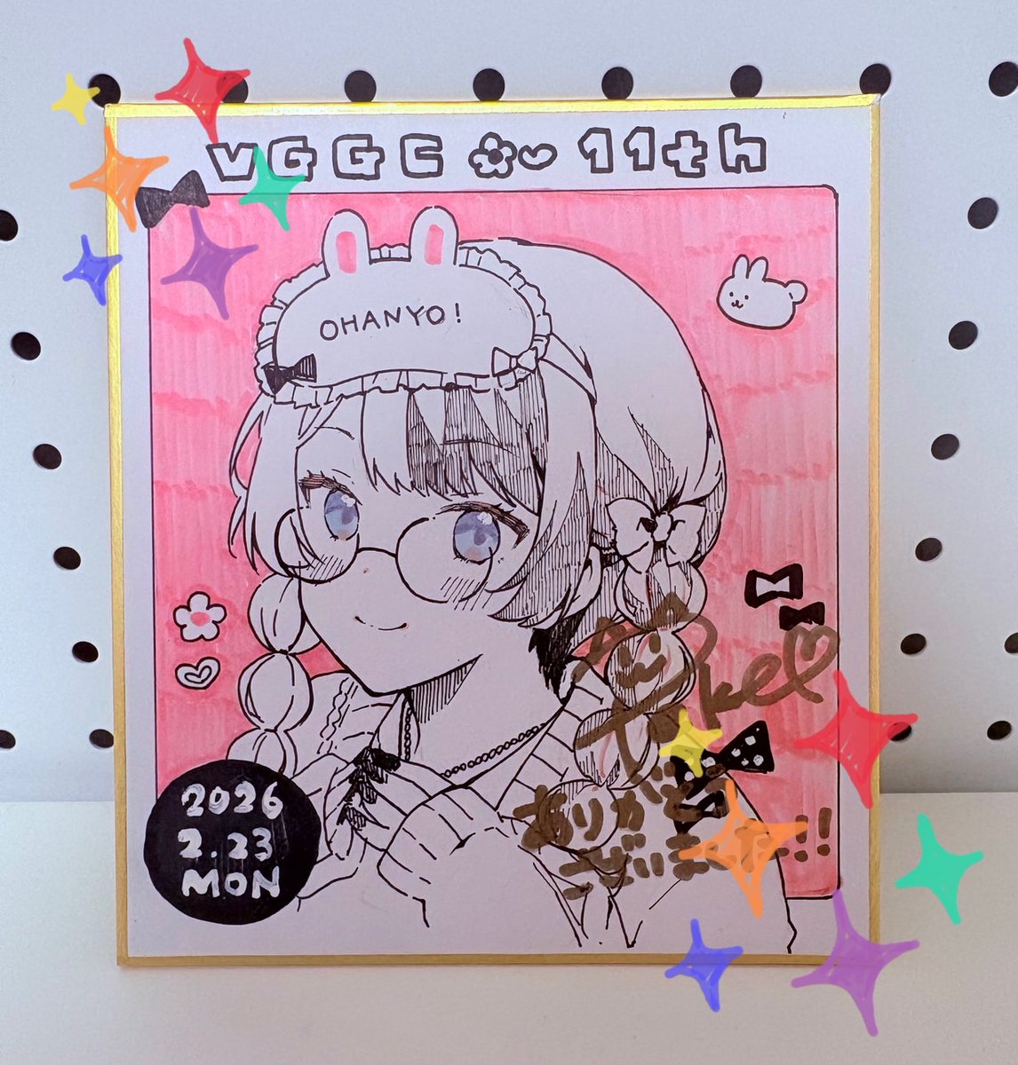 本日のVGGCの色紙抽選の色紙はこちらになります✨ 抽選券のもらい方は