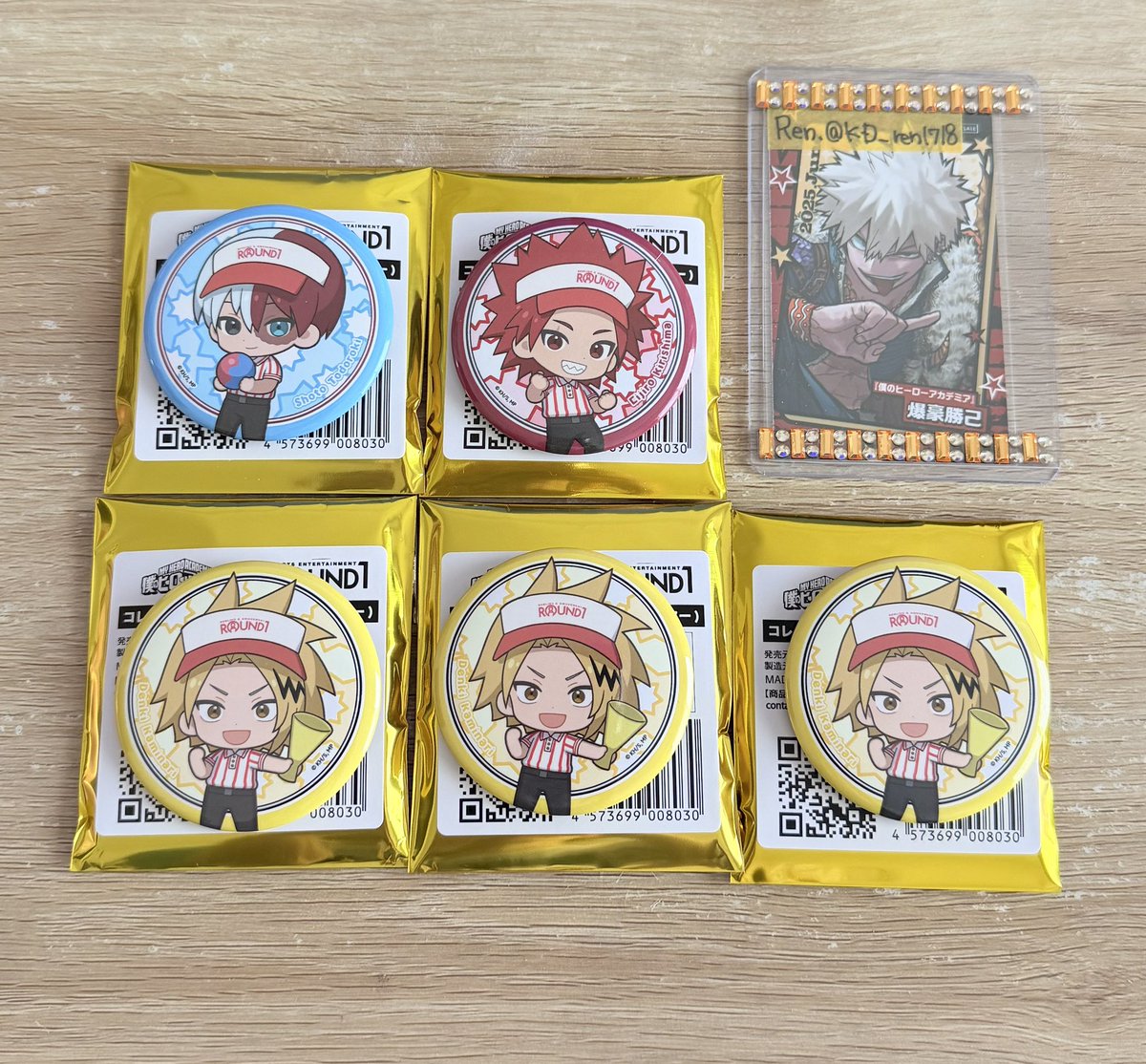 交換/譲渡】僕のヒーローアカデミア ヒロアカ ラウンドワン 缶バッジ