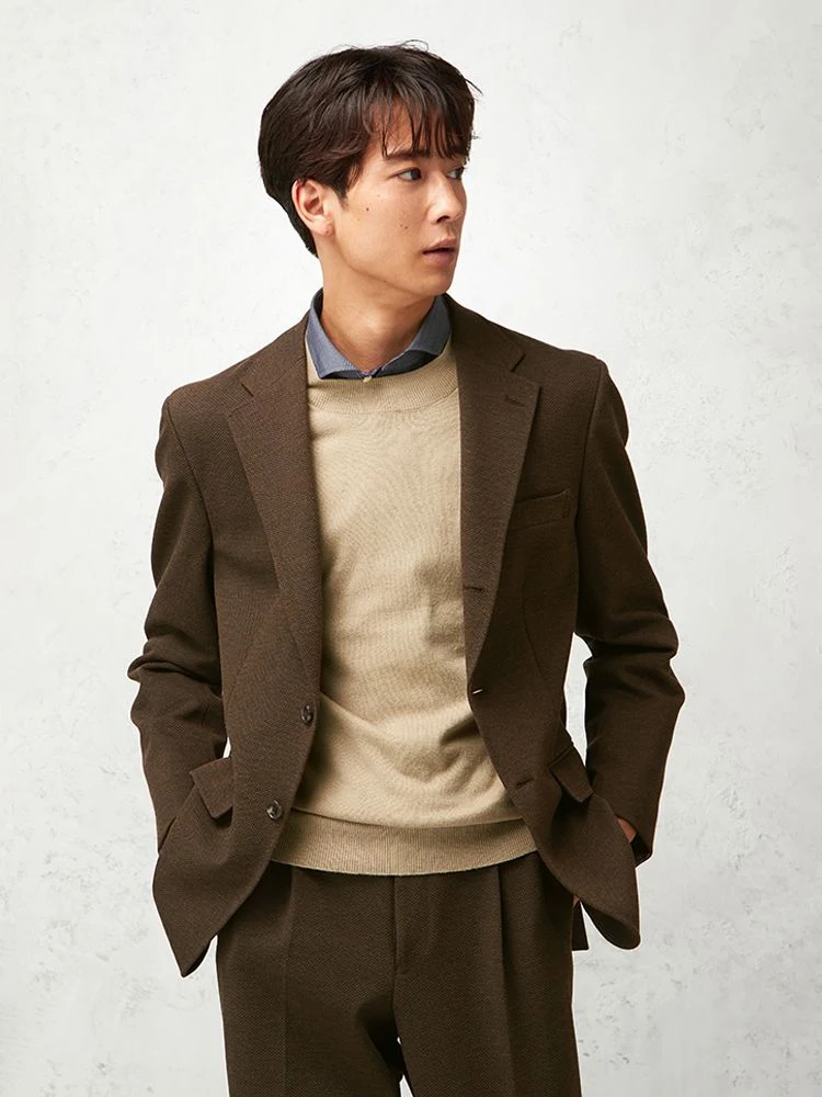 ブラウン TRANS CONTINENTS キャリーマン ジャージセットアップ