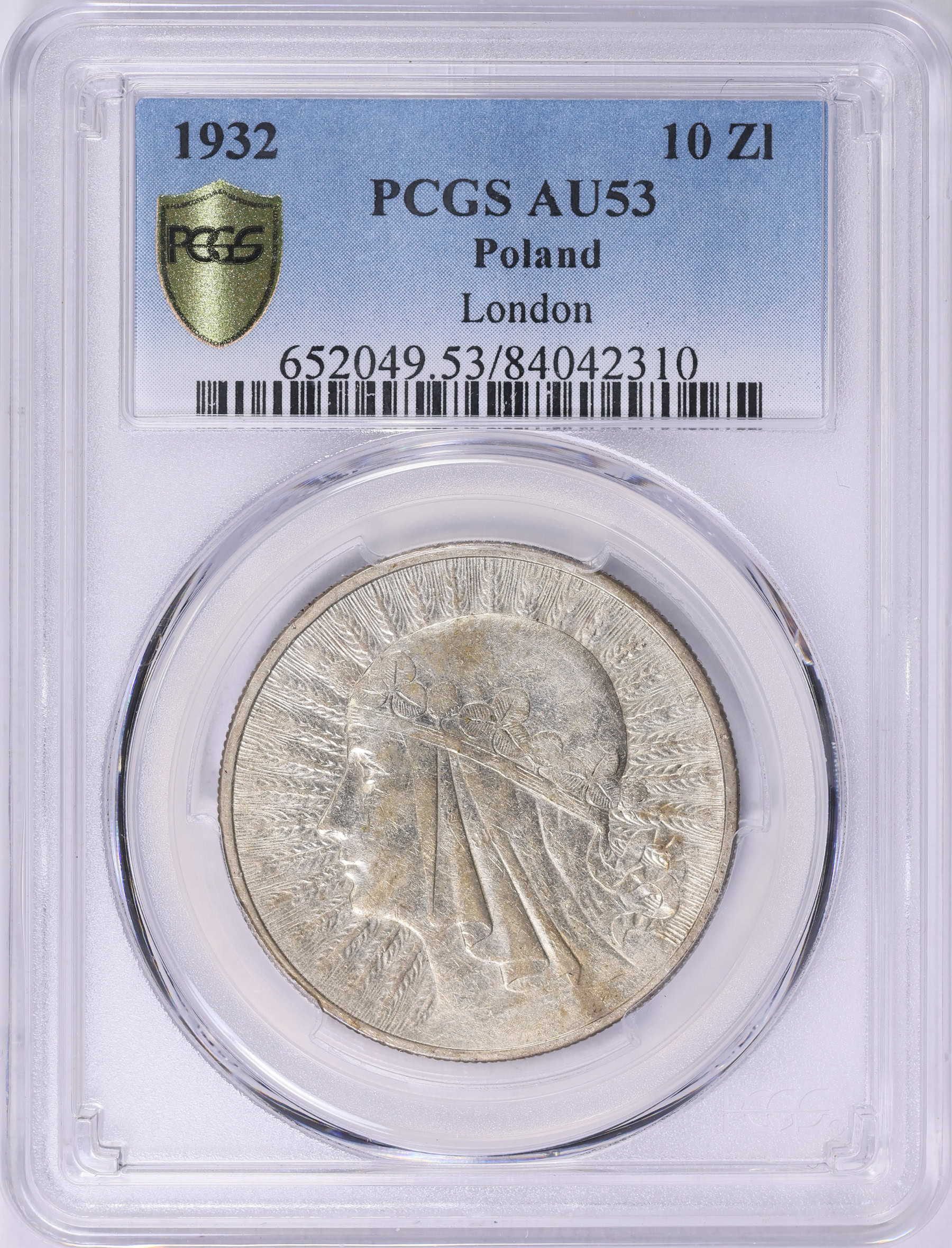 Poland 1932 Silver 10 Zlotych Y-22 PCGS AU-53 (Item 1931223