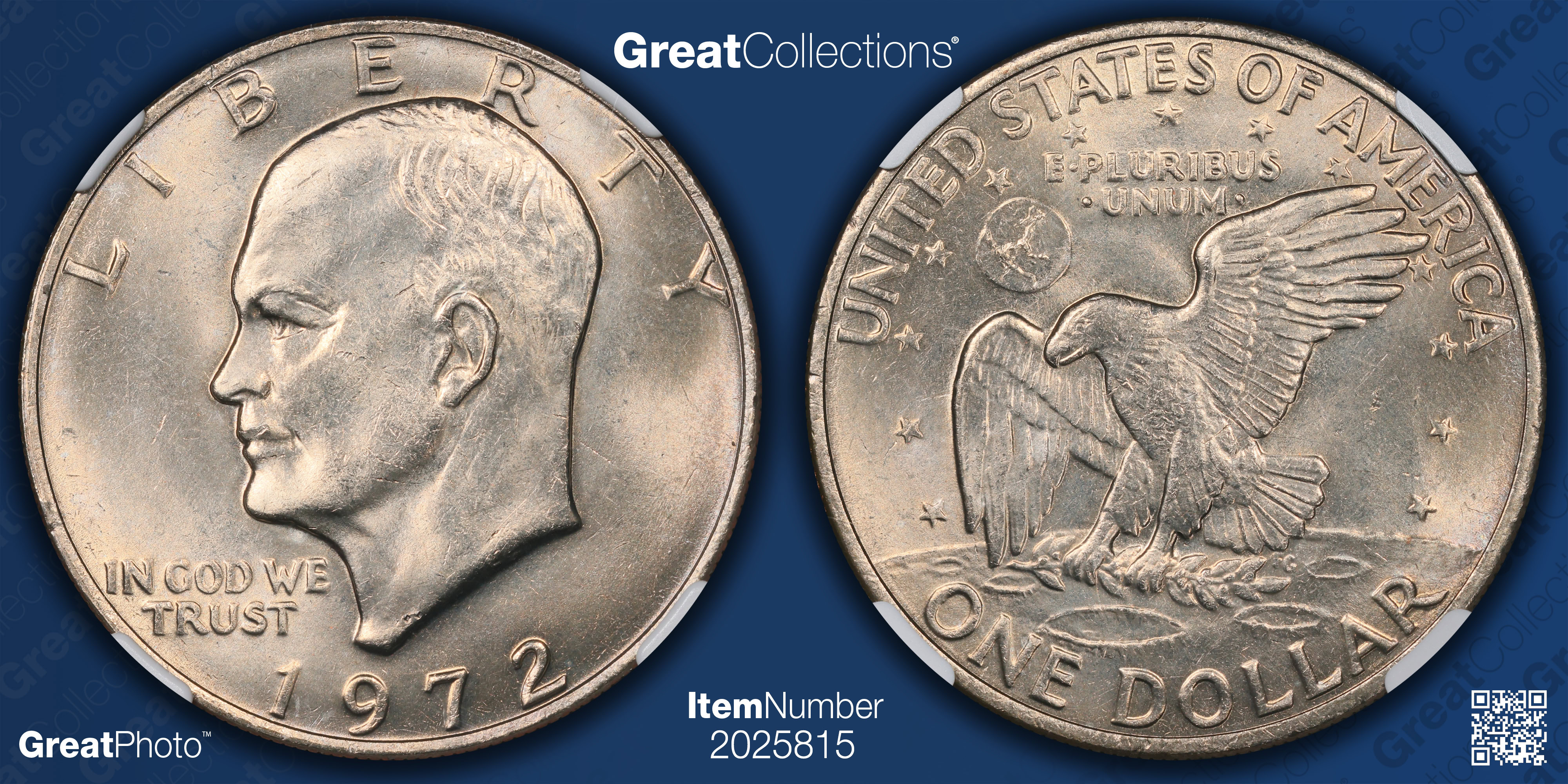 1972 Eisenhower Dollar Type 1 NGC MS-66 (Item 2025815