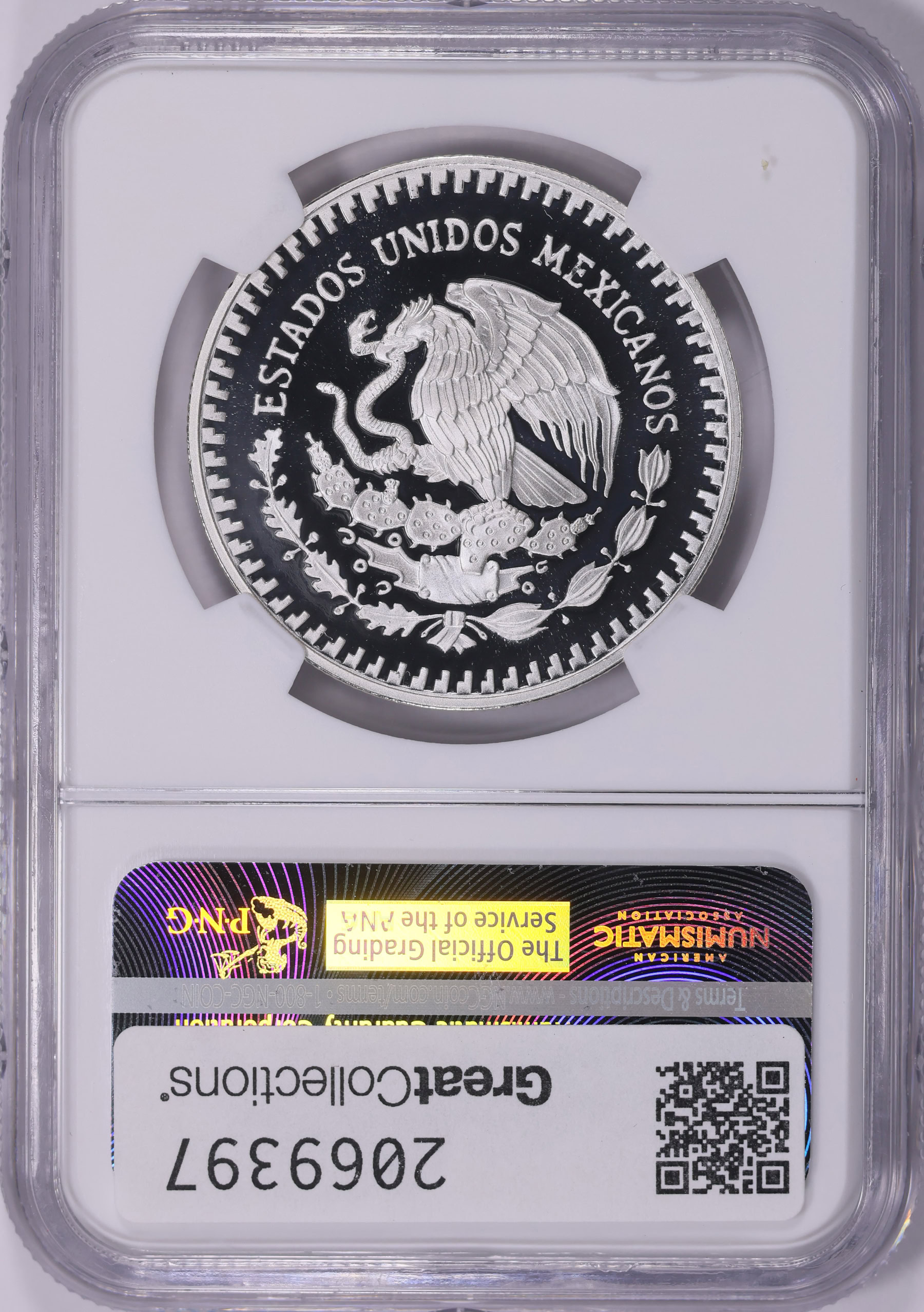 Mexico 1990-Mo Silver Onza Libertad KM-494.5 NGC Proof-69 UC (Item