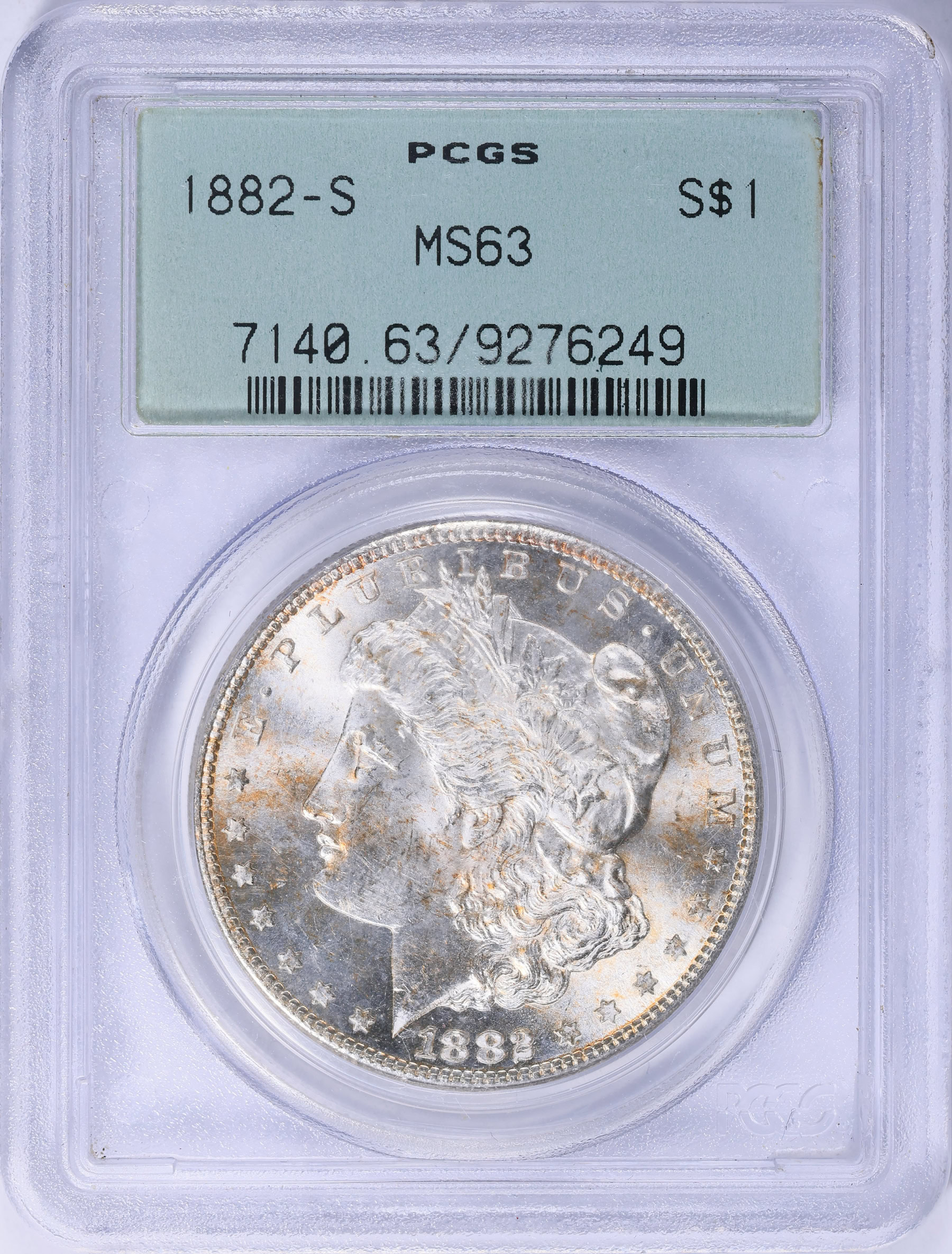 1882-S Morgan Silver Dollar PCGS MS-63 OGH (Item 2077299