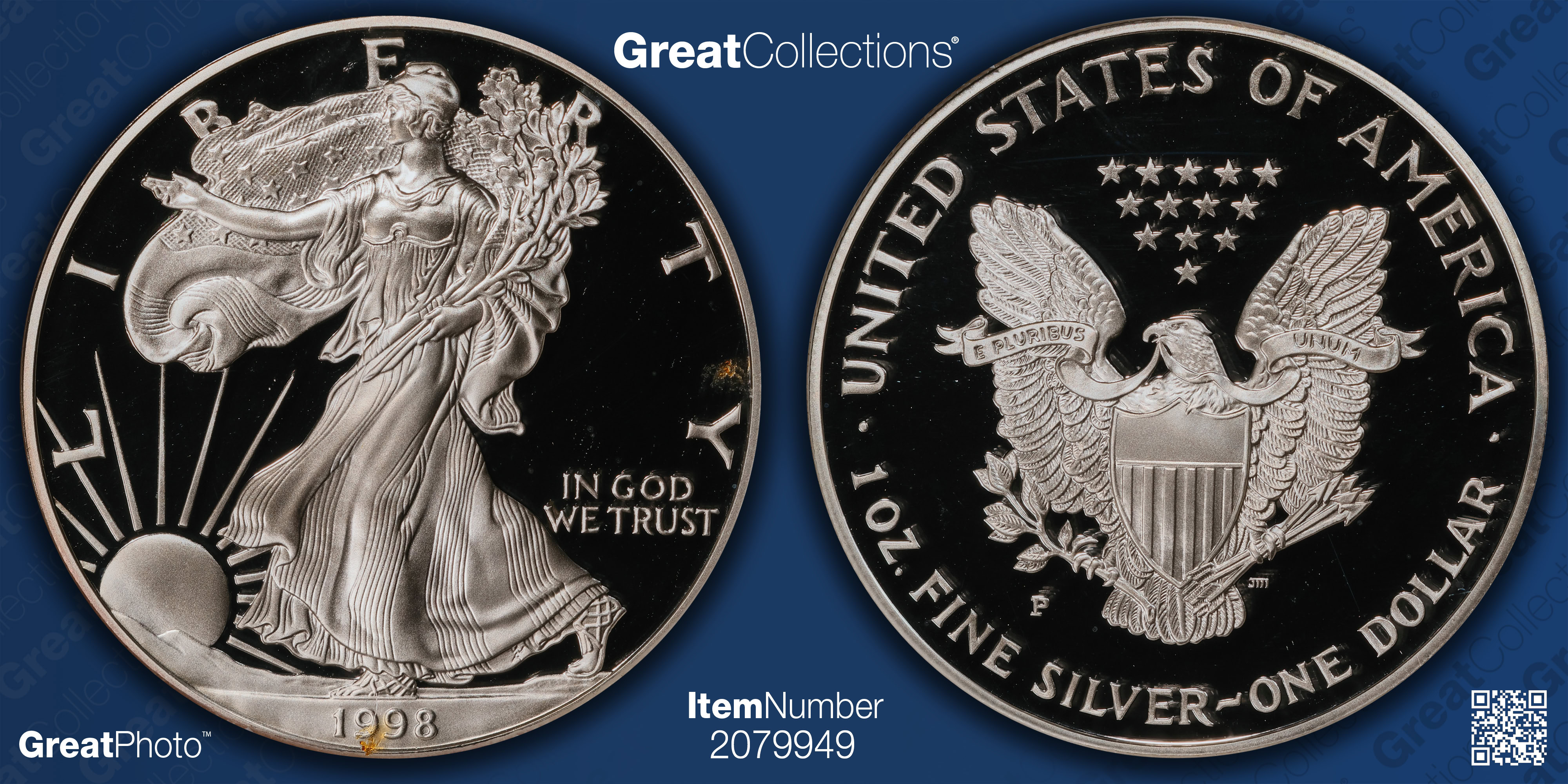 1998-P $1 Silver Eagle NGC Proof-70 UC (Item 2079949