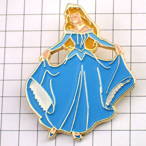 ピンバッジ・シンデレラ姫ディズニープリンセス青ドレス服 PRINCESS