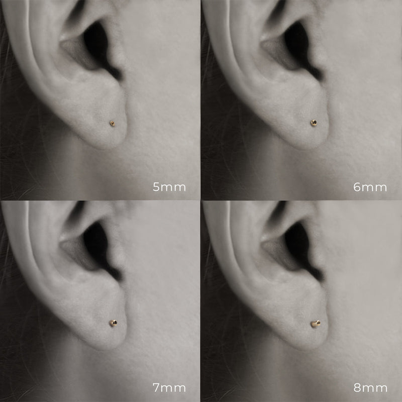 ファーストピアスにオススメ │ K18金 プラチナ ストレートバーベル