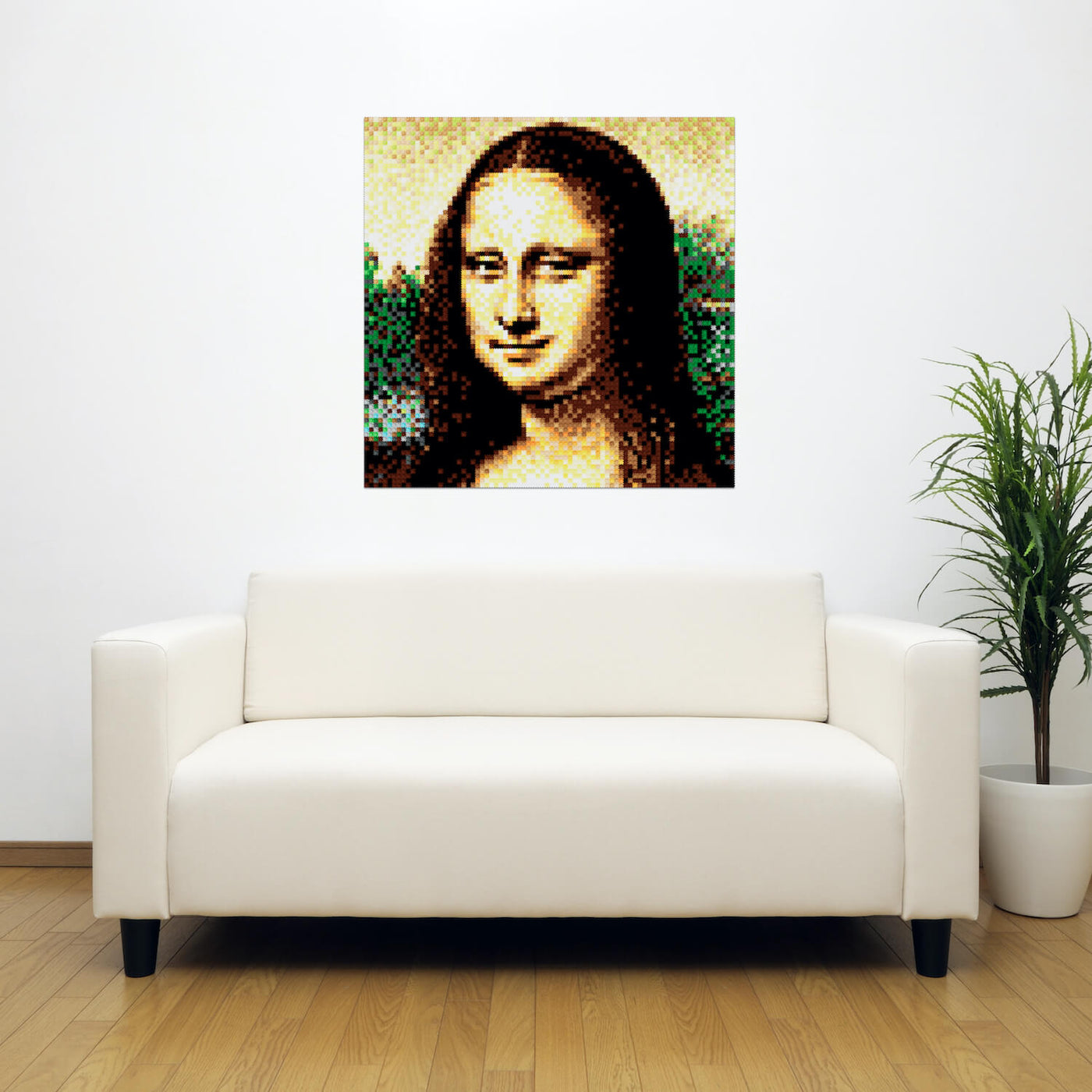 Mona Lisa Pixel Puzzle | Iconic Pixel Art Brick Kit
