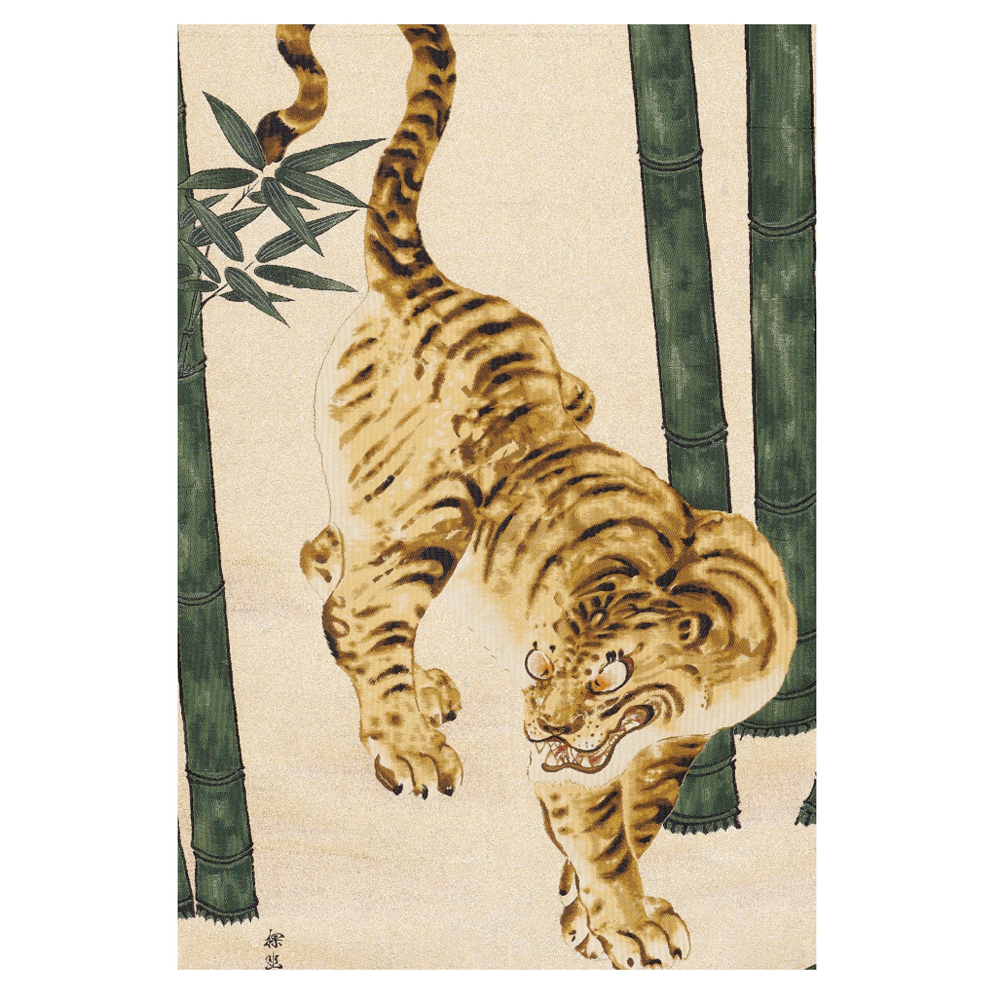 Painting of Bamboo and Tiger-Hanging Scroll