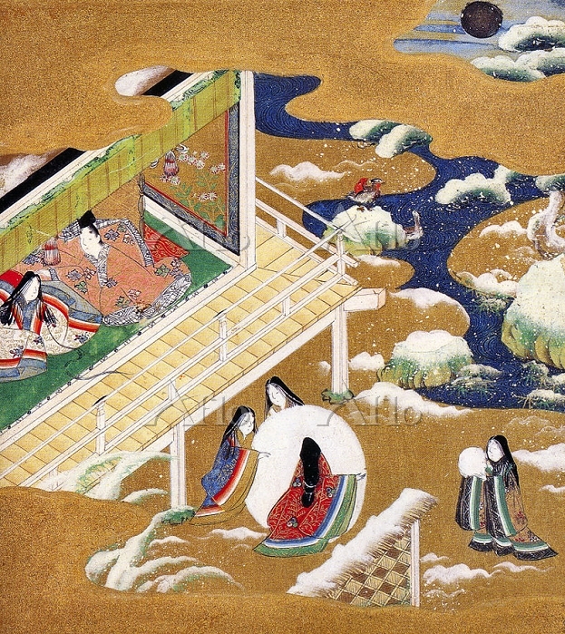 土佐光起 「源氏物語絵巻 二十帖 朝顔」 [33679440]のアート作品 - アフロ