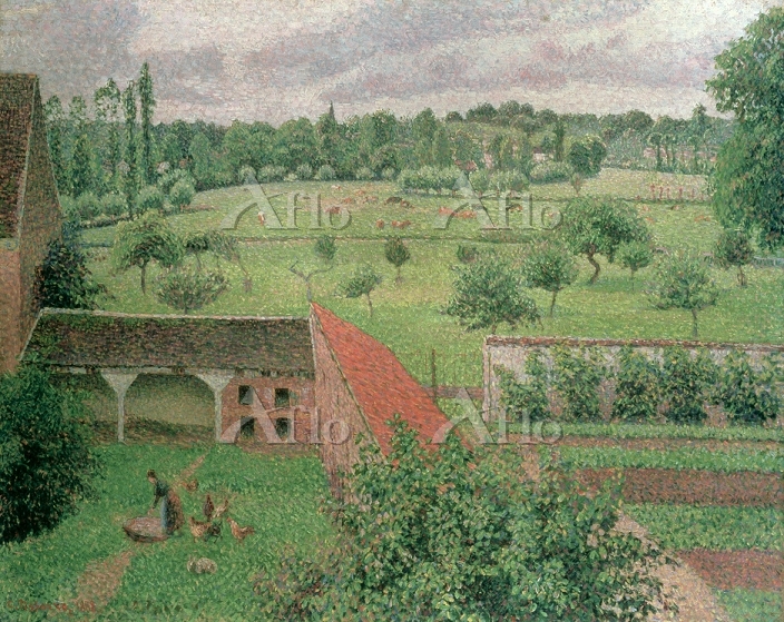 カミーユ・ピサロ「部屋の窓からの眺め、エラニー」 [13981675]の