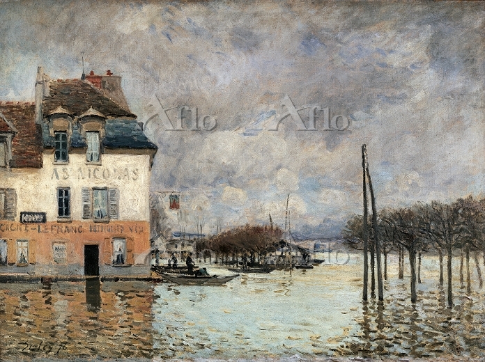 シスレー 「ポール・マルリーの洪水」 [21935774]のアート作品 - アフロ