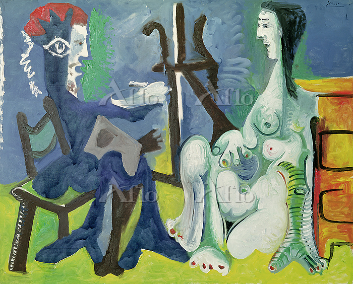 パブロ・ピカソ「画家とモデル」 [126974813]のアート作品 - アフロ