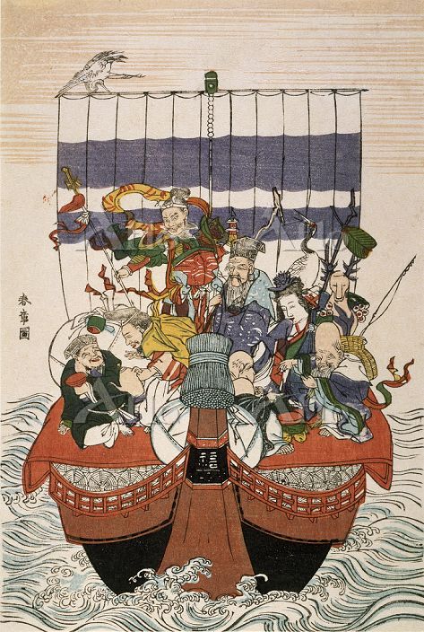 勝川春章 「七福神宝船之図」 [20777992]のアート作品 - アフロ