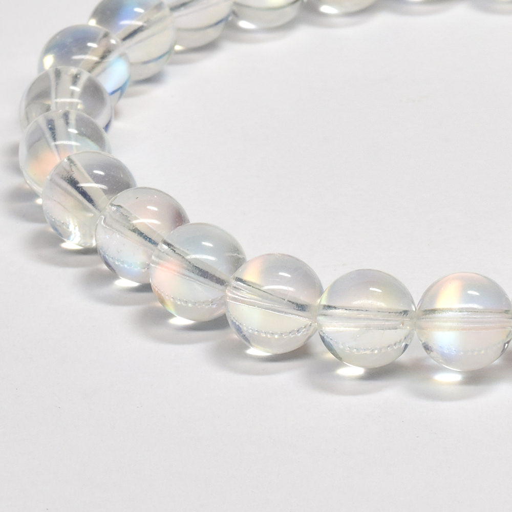 プレミアム] ホワイトラブラドライト ブレスレット 6.5mm #QL228