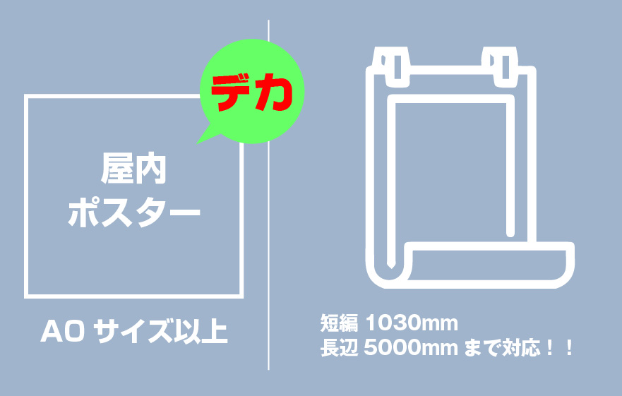 ポスター印刷 - A0以上屋内デカポスター | 印刷通販プリントイエロー