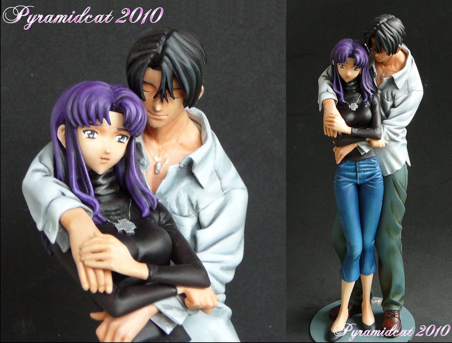Evangelion Garage Kit: 1/8 Mustang's Sculptures Misato x Kaji 2009