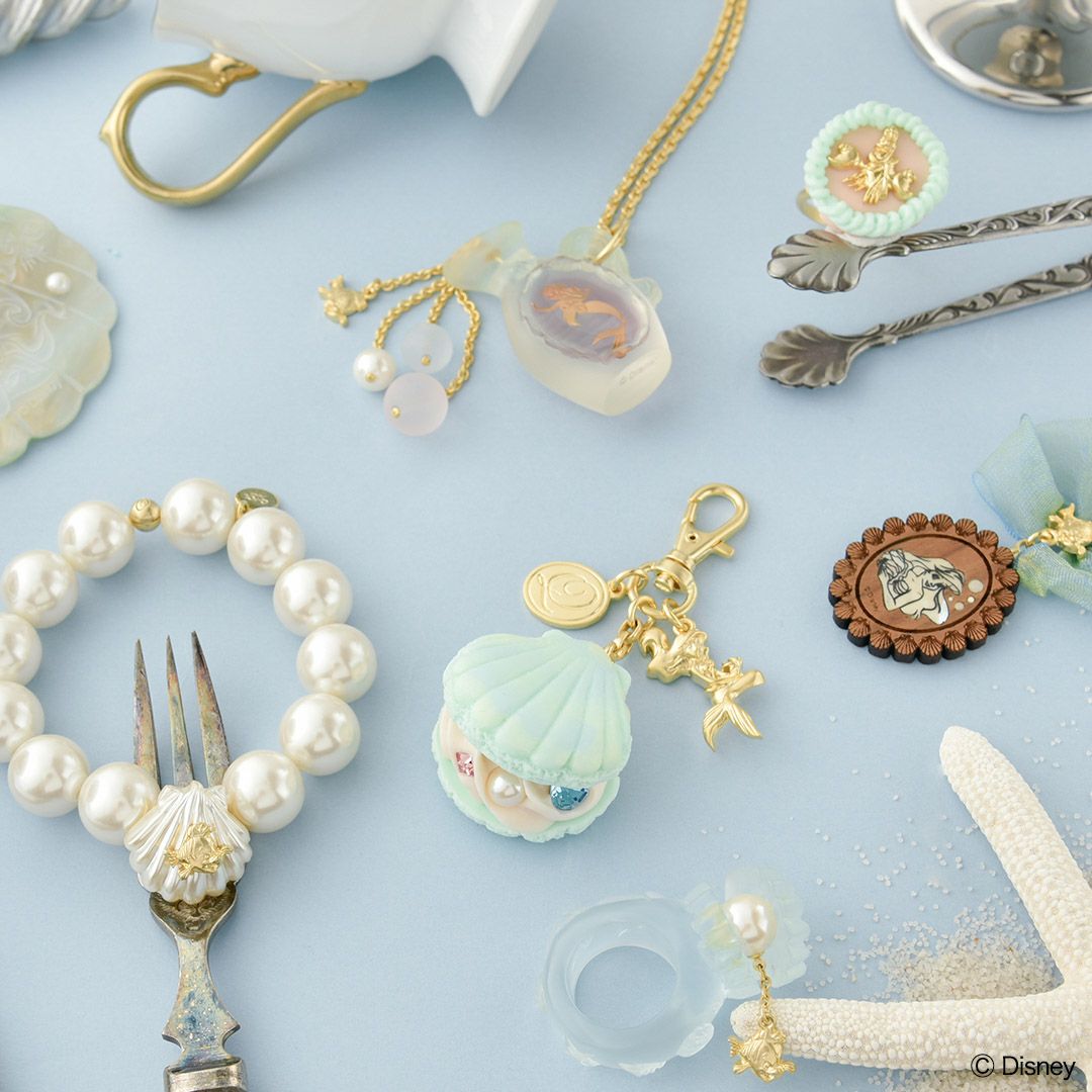 アリエル/シェル マカロン ネックレス【ディズニー アクセサリー