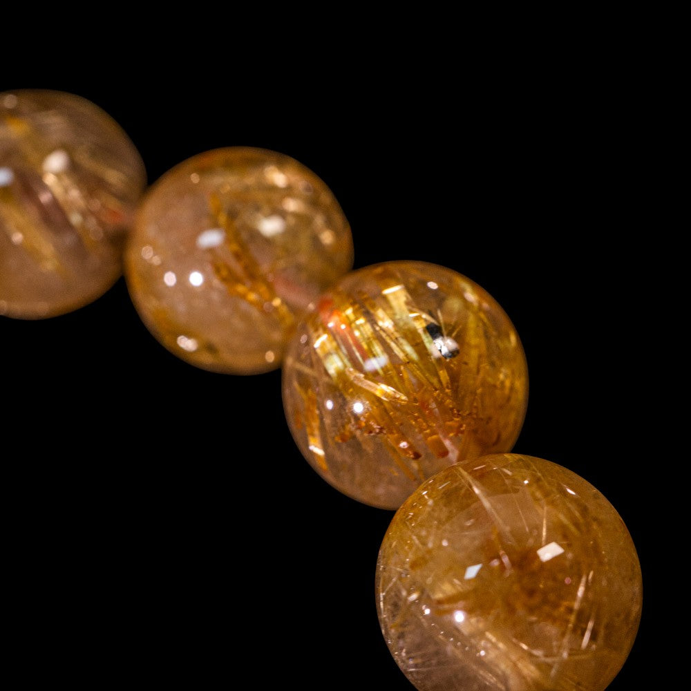 11.5mm太陽ルチル(ヘマタイト/ルチル)】ルチルクォーツ 11.5mm玉