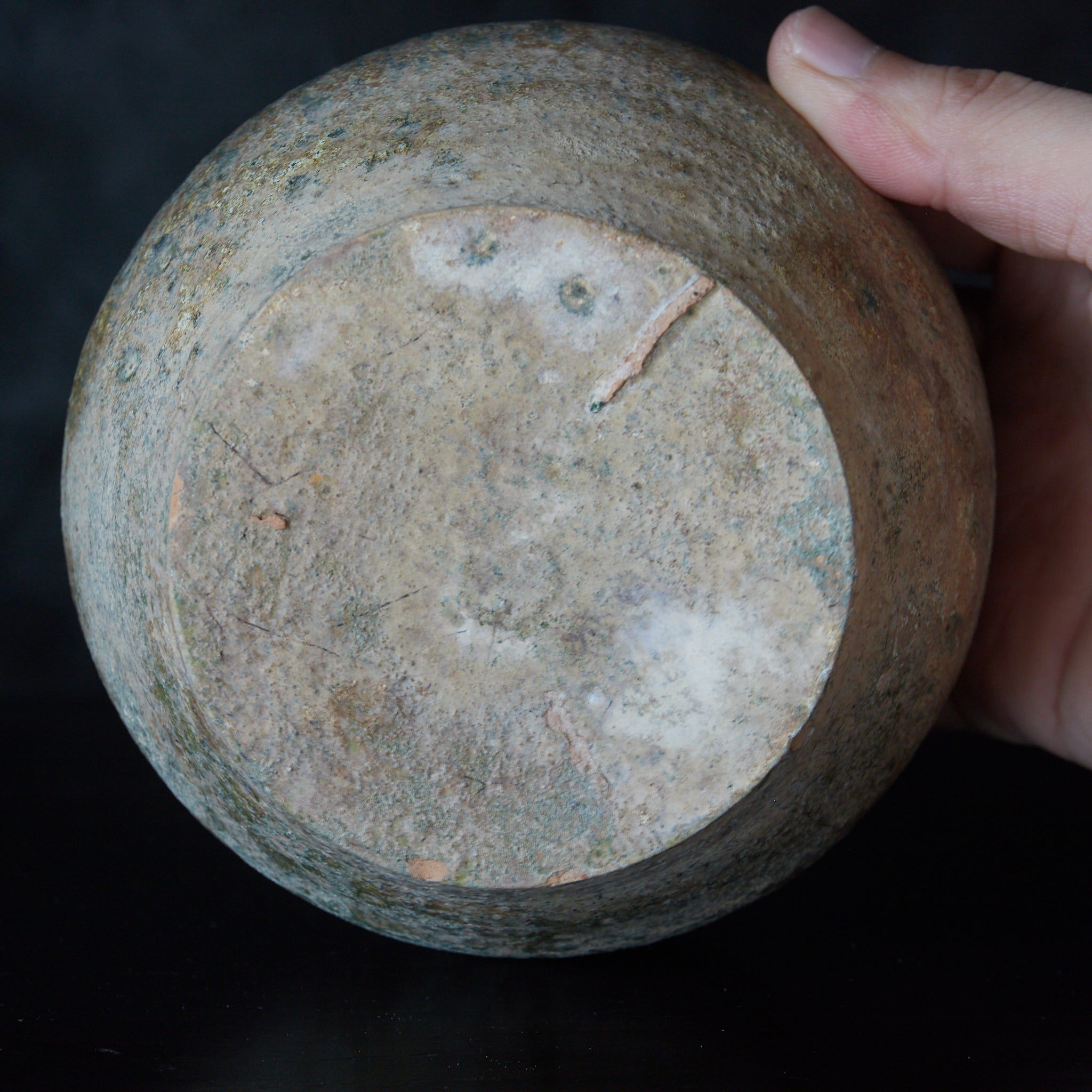 漢代 銀化緑釉小壷（206BCE–220CE） | 入蘆花（ロカニイル）