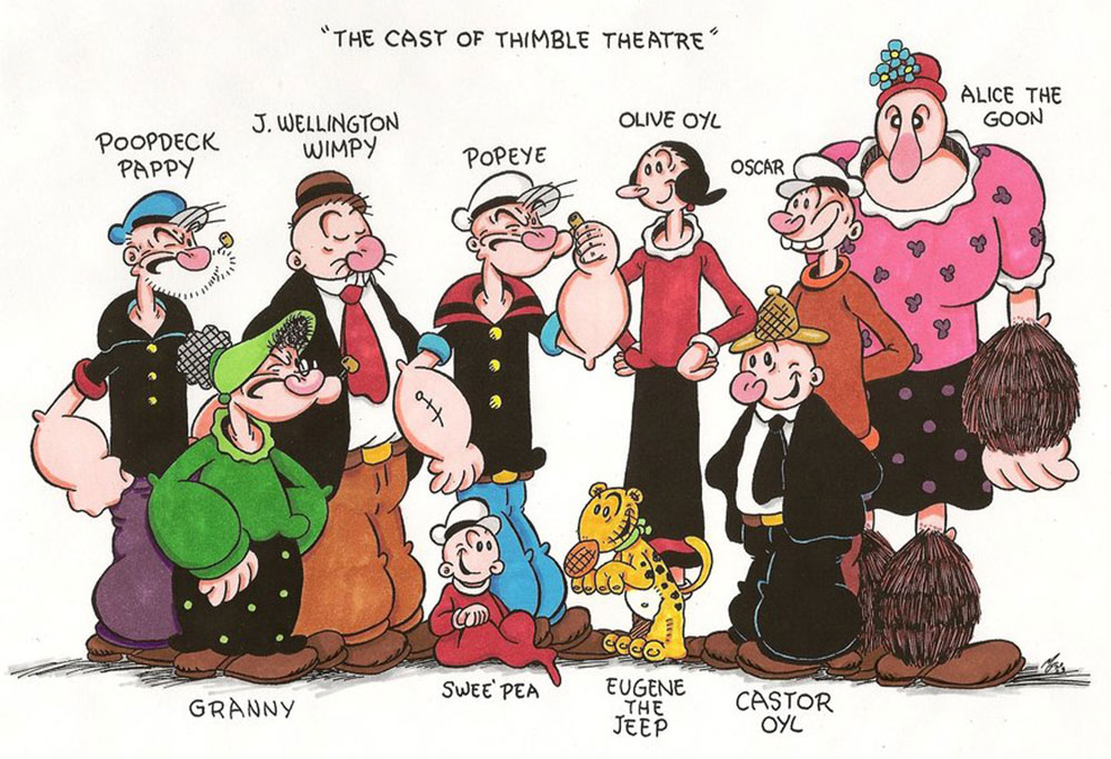 ほうれん草好きの水兵｢ポパイ｣、誕生から90年 │ レトロ雑貨のブログ