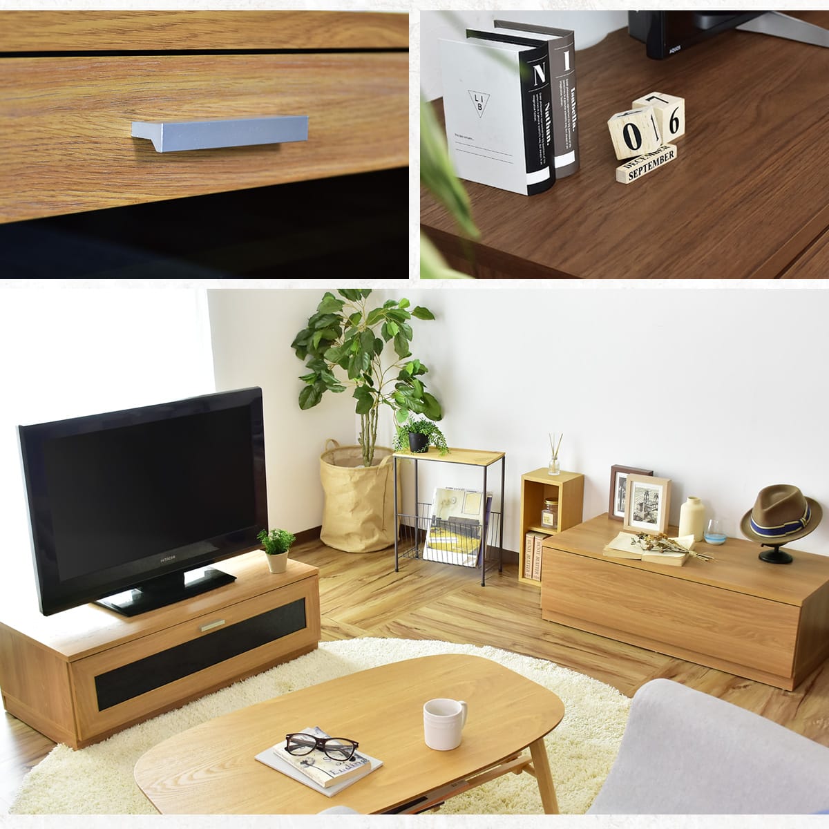 幅180】 テレビ台 テレビボード 52型対応 収納付き ニーノ 180