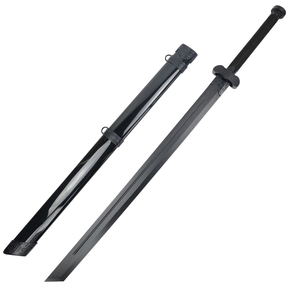 中国剣 ジャン 軽量模造刀 全長102cm 柄巻き ストラップホール 直刀