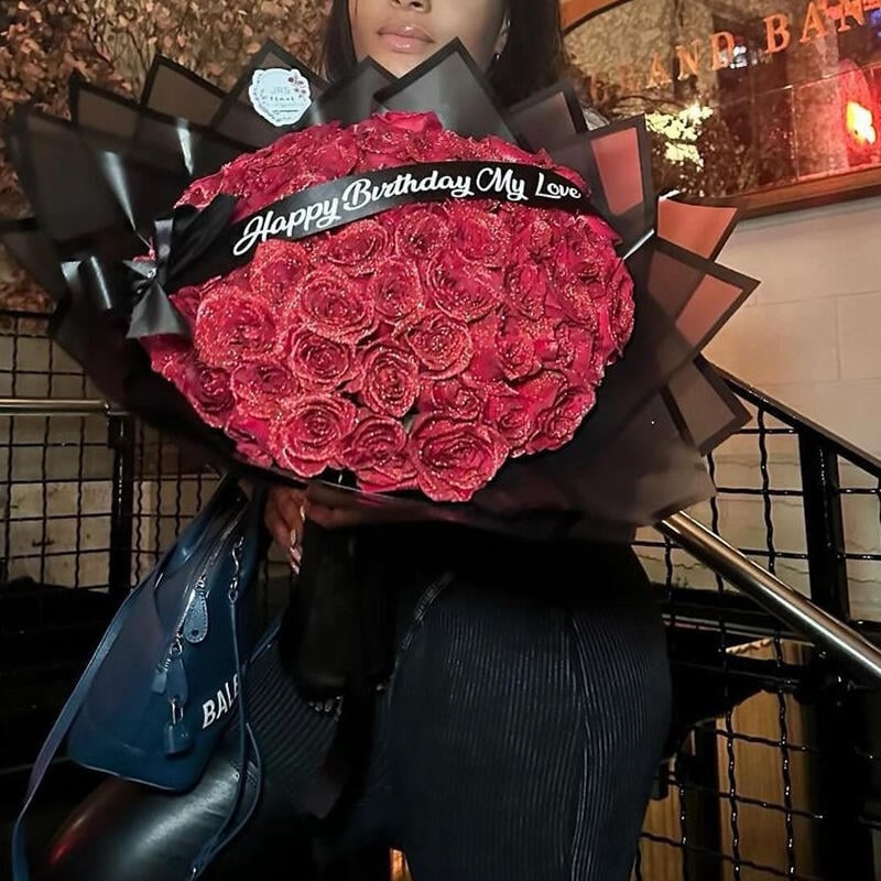 ラメ入り バラ 薔薇 ローズ 造花 枯れない花 花束 ブーケ - Drawelry.jp