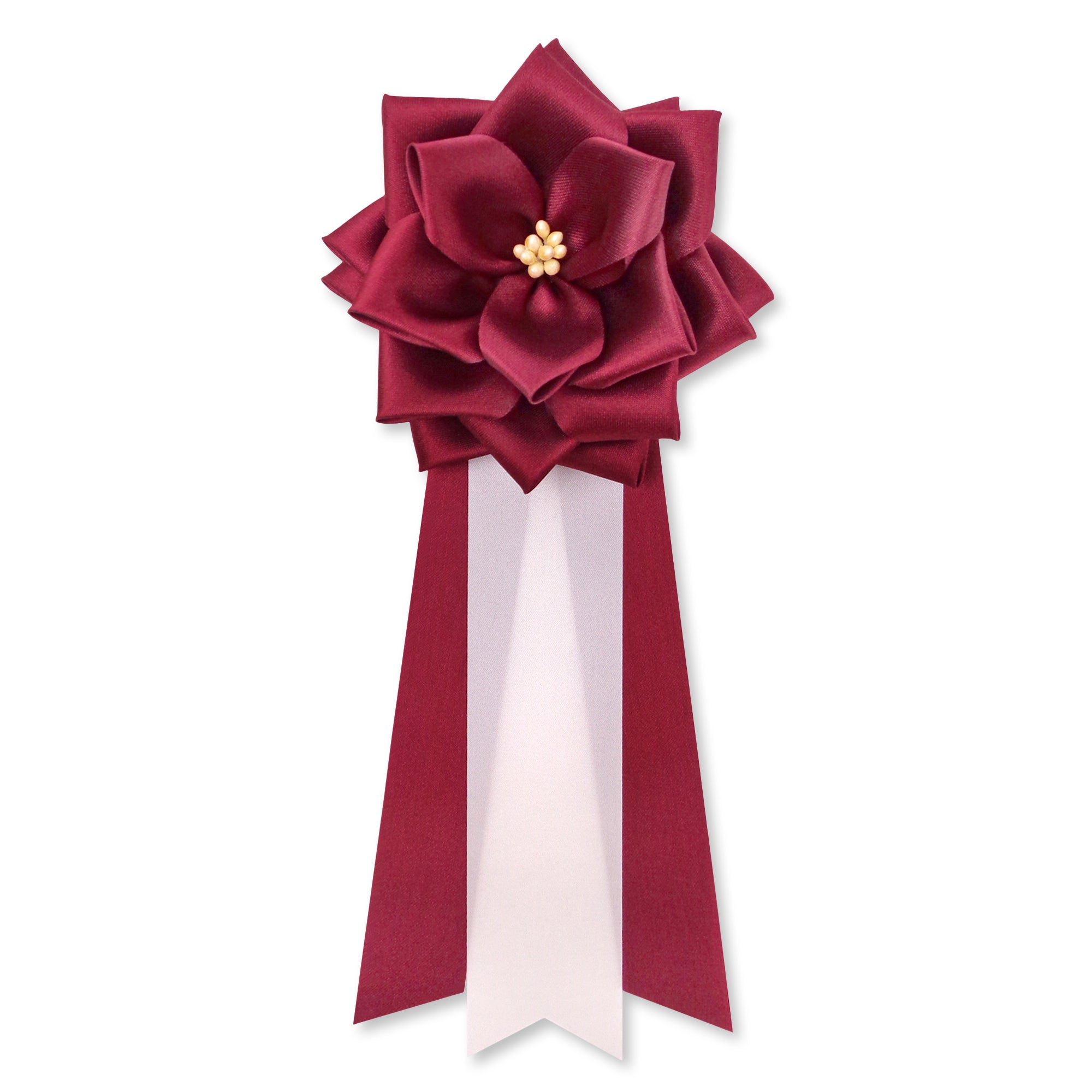 全24色】リボン徽章（記章・胸章）中リボンバラ 1個売り 花径:95mm 長