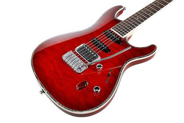 Ibanez SA360QM SA Series Electric Guitar, Trans Red Burst - Ex