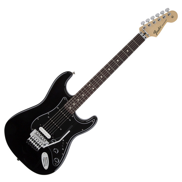 Fender Standard Strat HSS Electric Guitar, Floyd Rose, Black at
