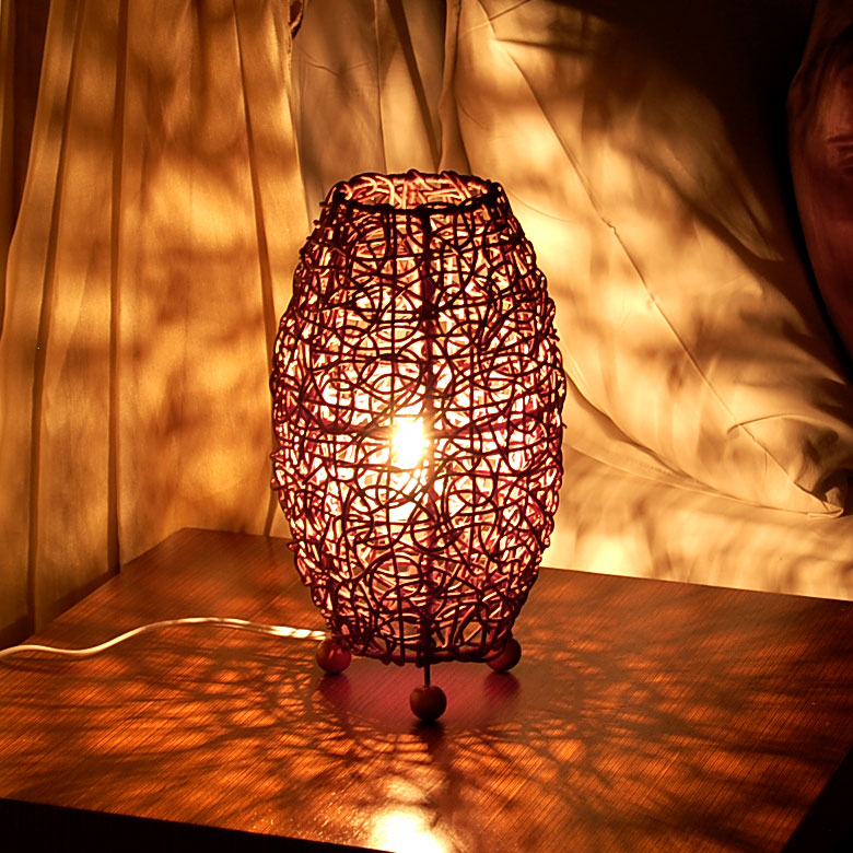 フロアライト リゾート 照明 ライト アジアン照明 ラタン編みコクーン