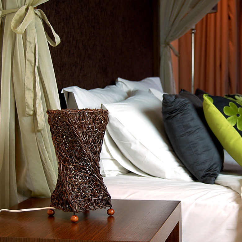 フロアライト リゾート 照明 ライト アジアン照明 ラタンで編まれた