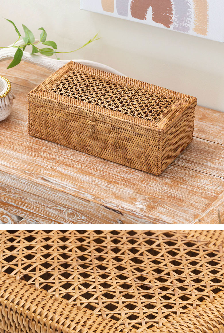 蓋がメッシュになったアタ製小物入れケース[10313]【小物入れ 収納