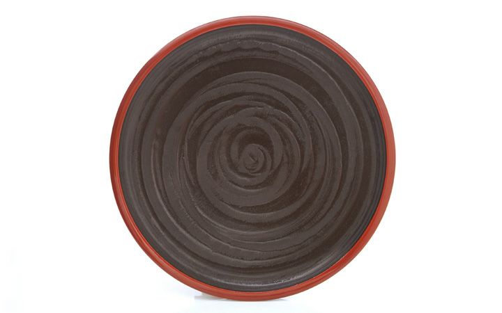 香川漆器【文新堂漆器工業(有)】丸盆象谷塗 24cm | 通販【栗林庵