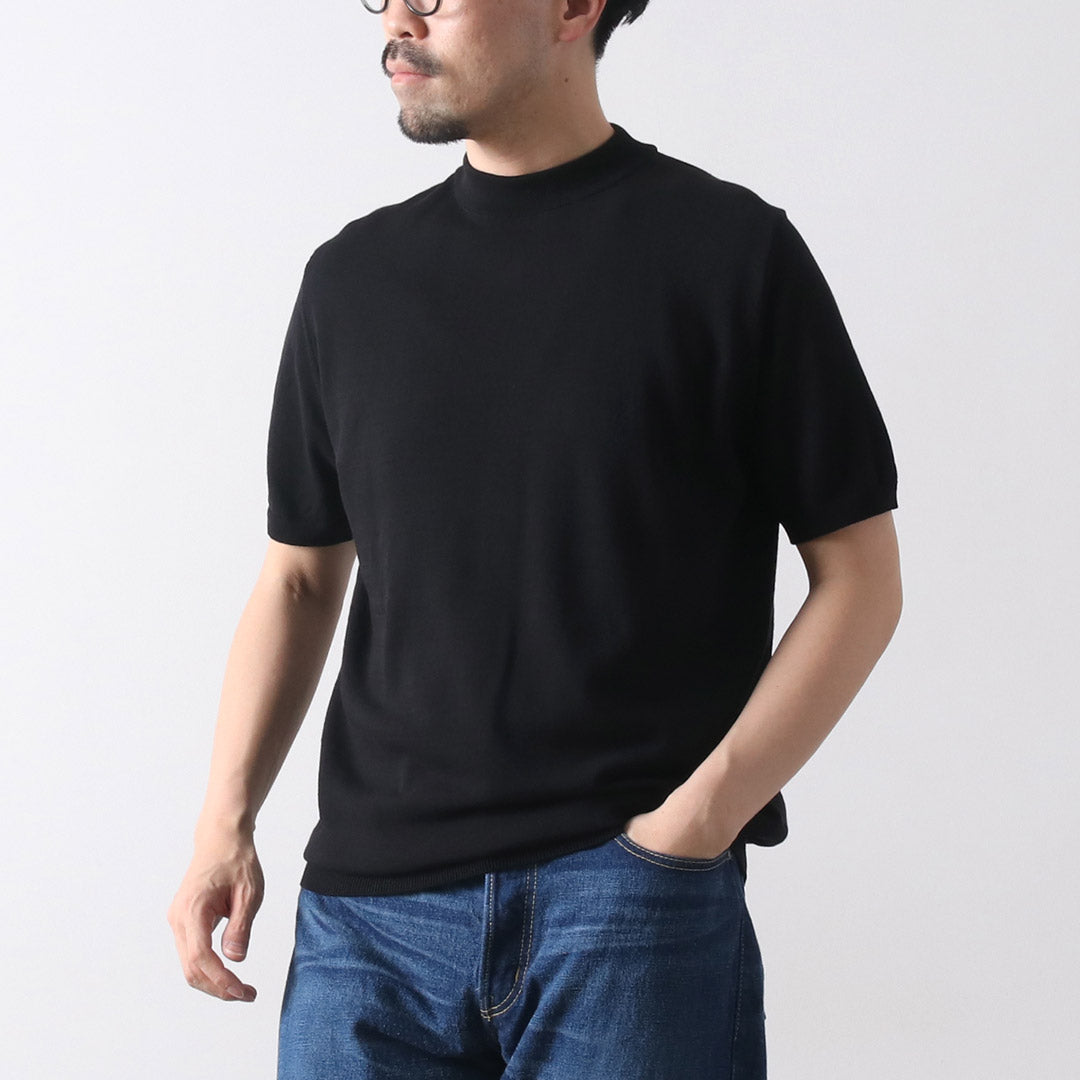 MOONCASTLE（ムーンキャッスル） アイスコットン モックネック ニットT