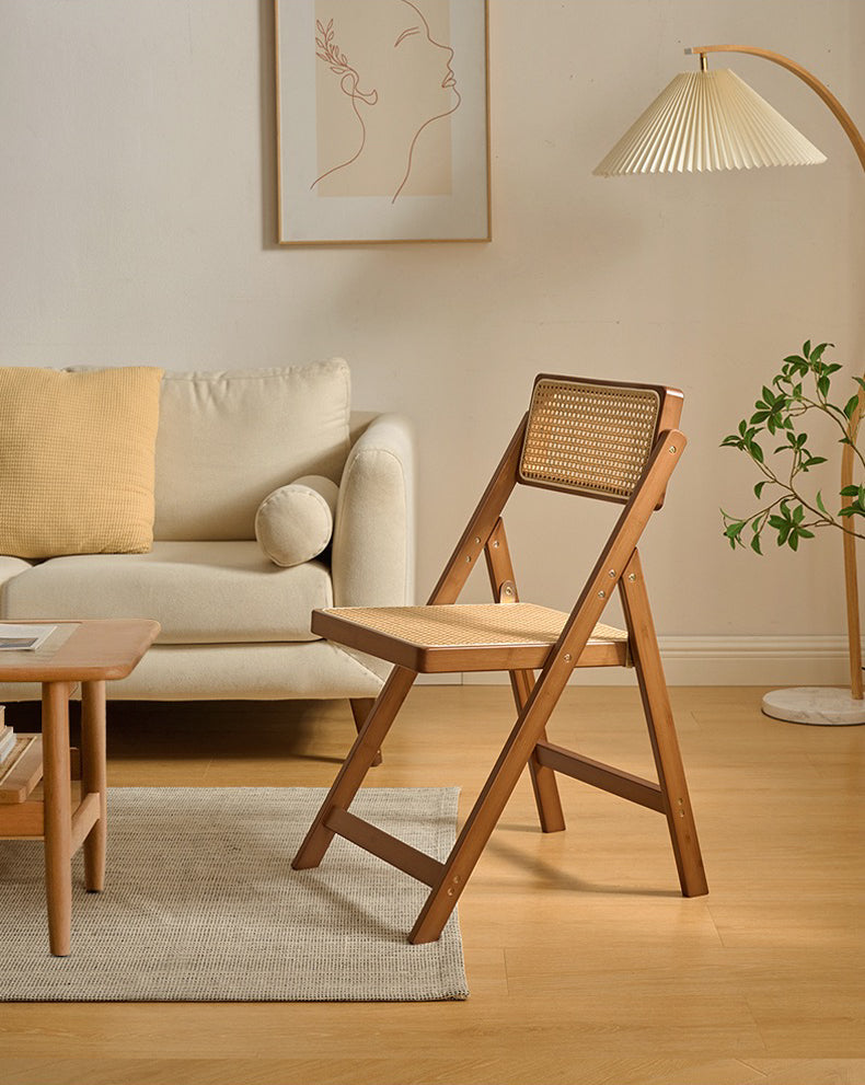 六畳の憩 Rattan Folding Chair ラタン折りたたみチェア