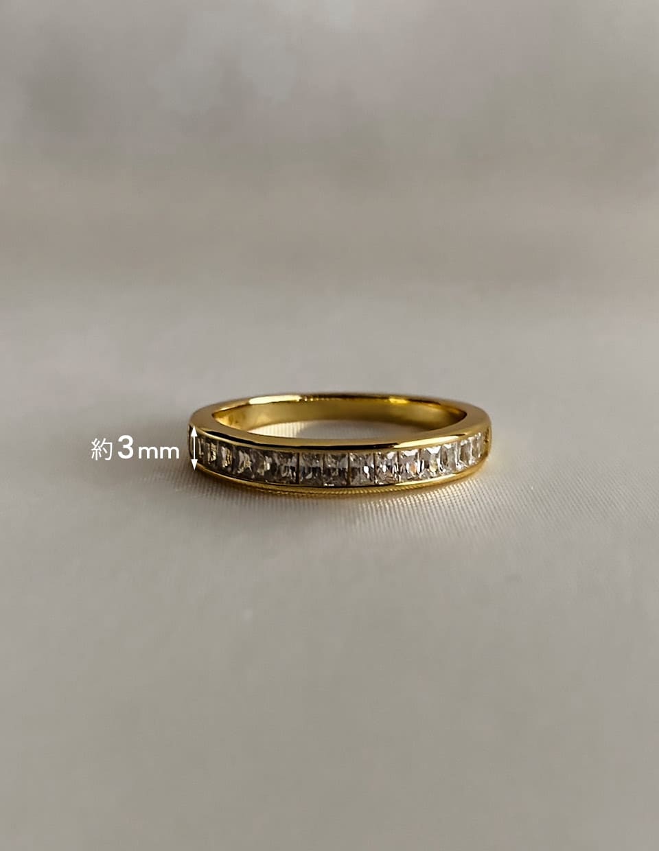 ハーフエタニティリング シルバー925 – 金属アレルギー対応の