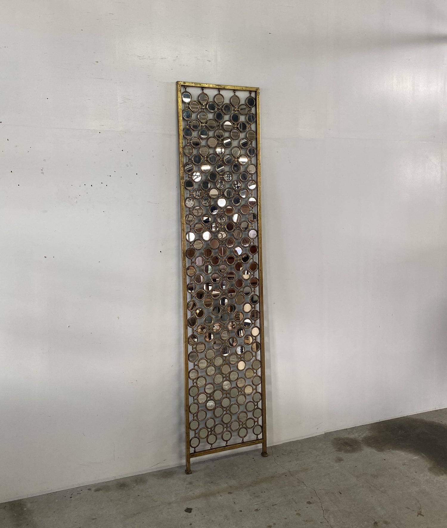 Metal and Mirror Screen – Round trip Antiques