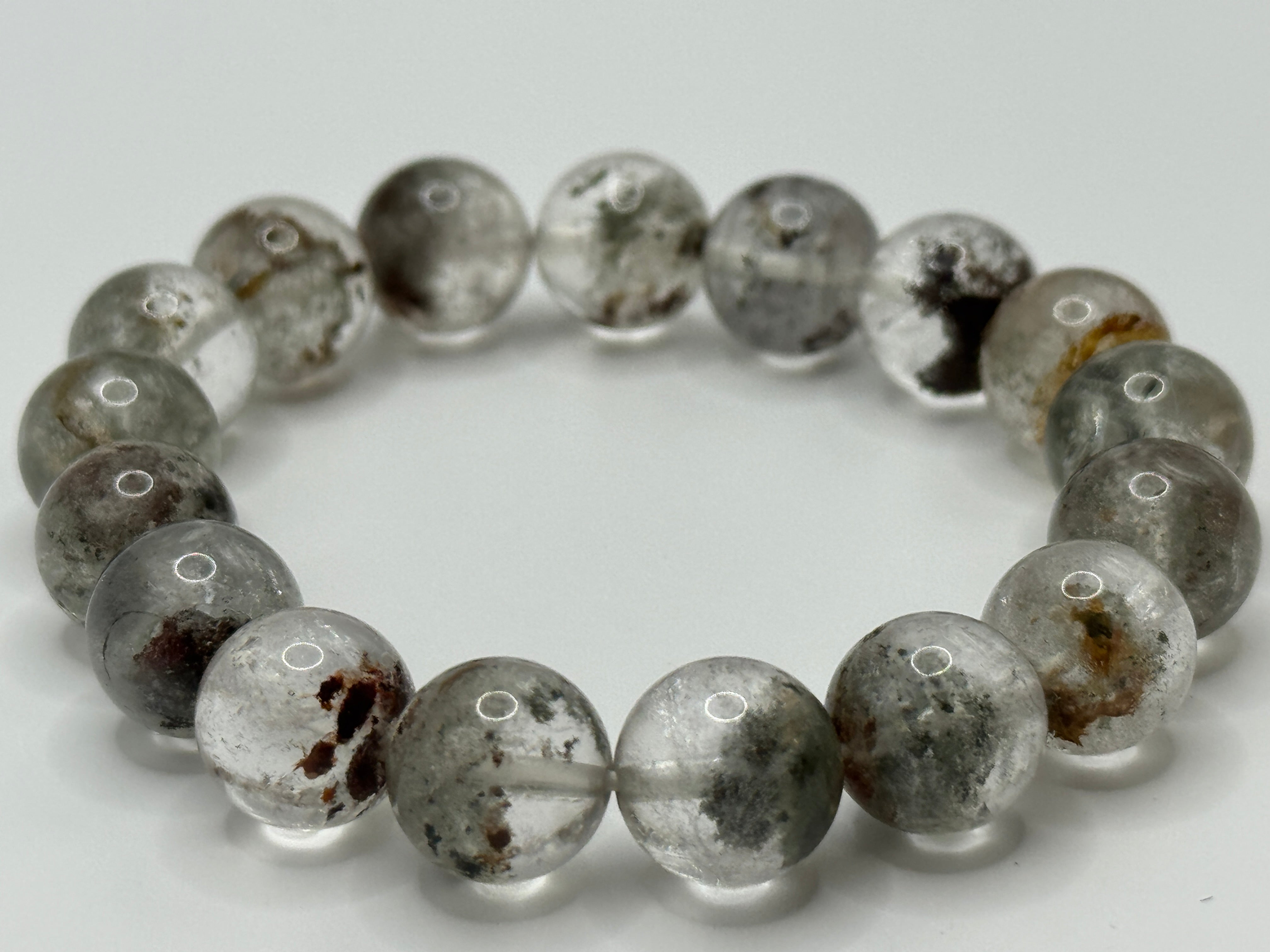 ガーデン ルチル クォーツ ブレスレット 12mm 16cm 43g ブラジル産