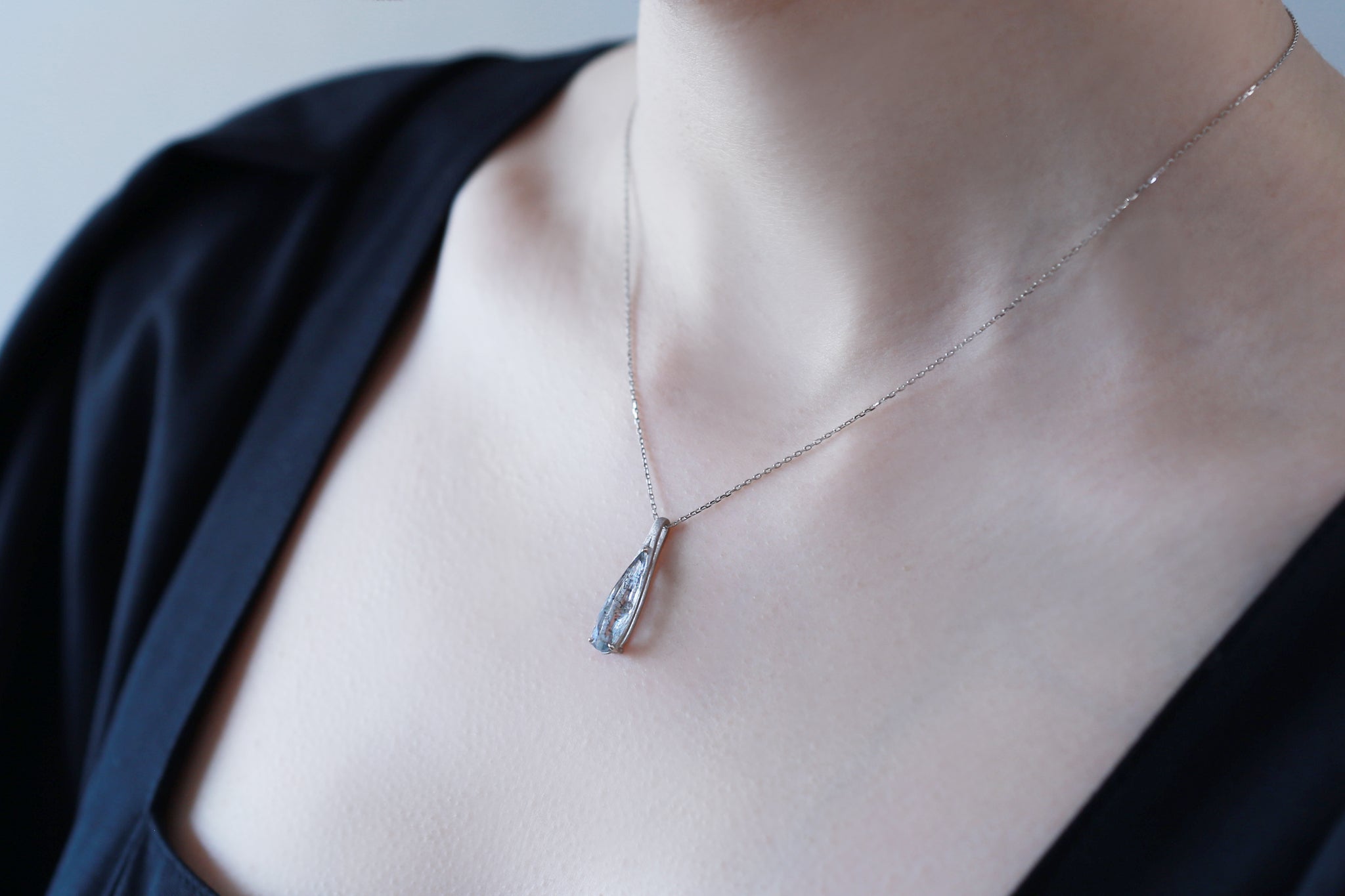 3月誕生石] モスアクアマリンネックレス– Ryui