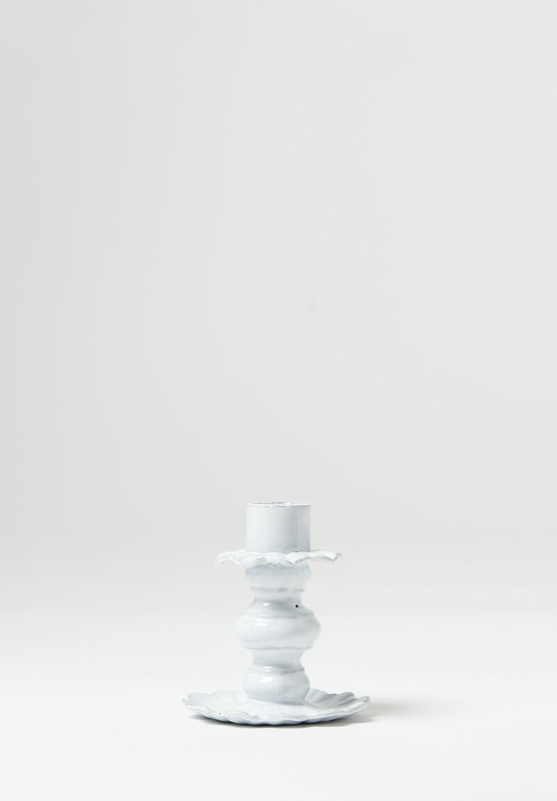 Astier de Villatte Fifi Candlestick in White | Santa Fe Dry Goods