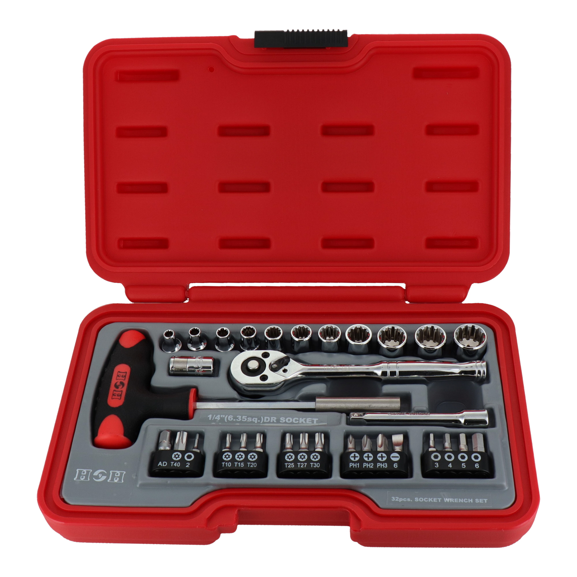 H-2032 ソケットレンチ ソケット＆ビットセット 32pcs.ソケットレンチ