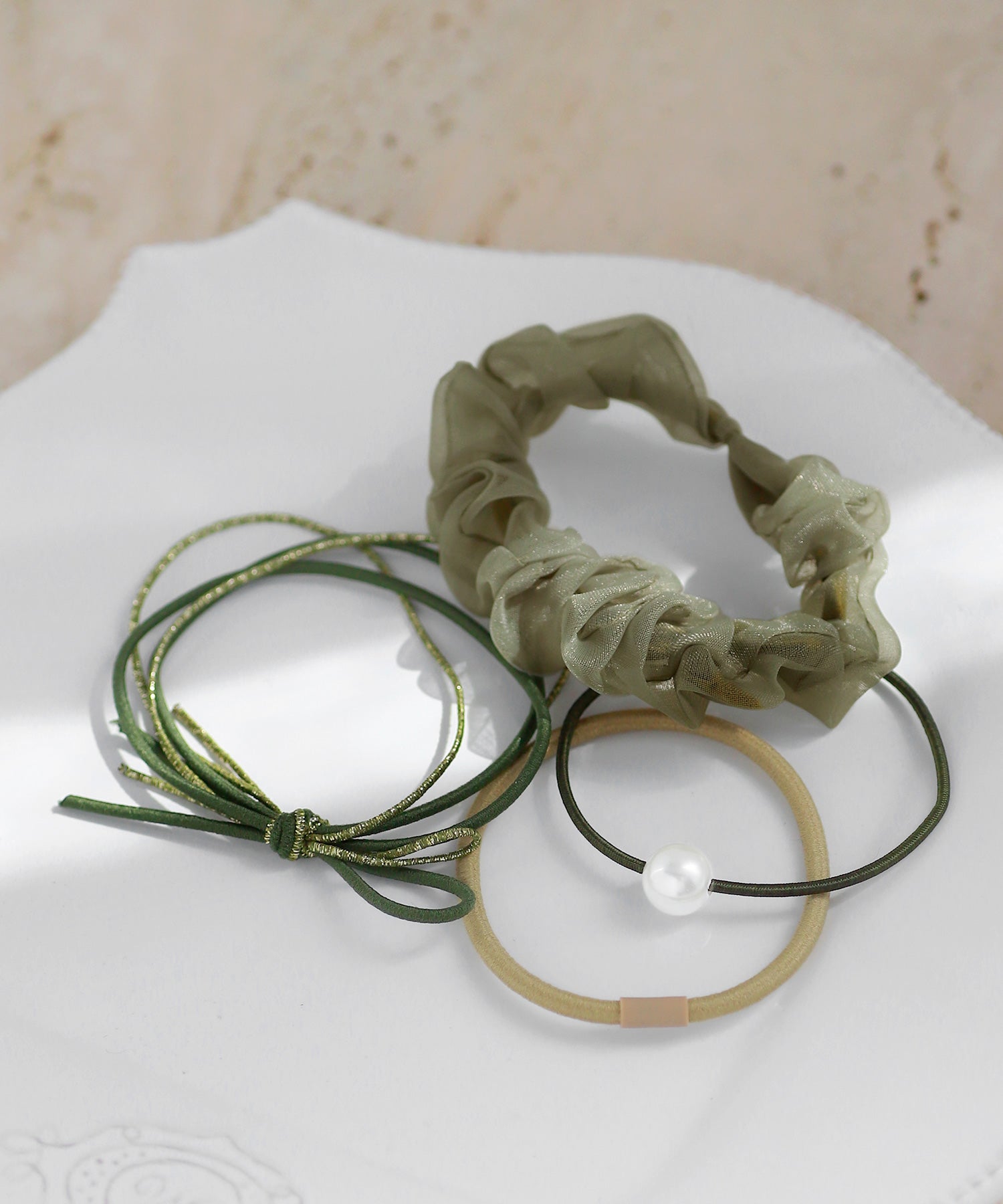 ANEMONE】シュシュ×デザインヘアゴム[4本セット]｜SANPO ONLINE