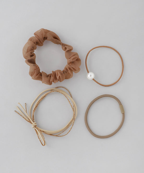 ANEMONE】シュシュ×デザインヘアゴム[4本セット]｜SANPO ONLINE