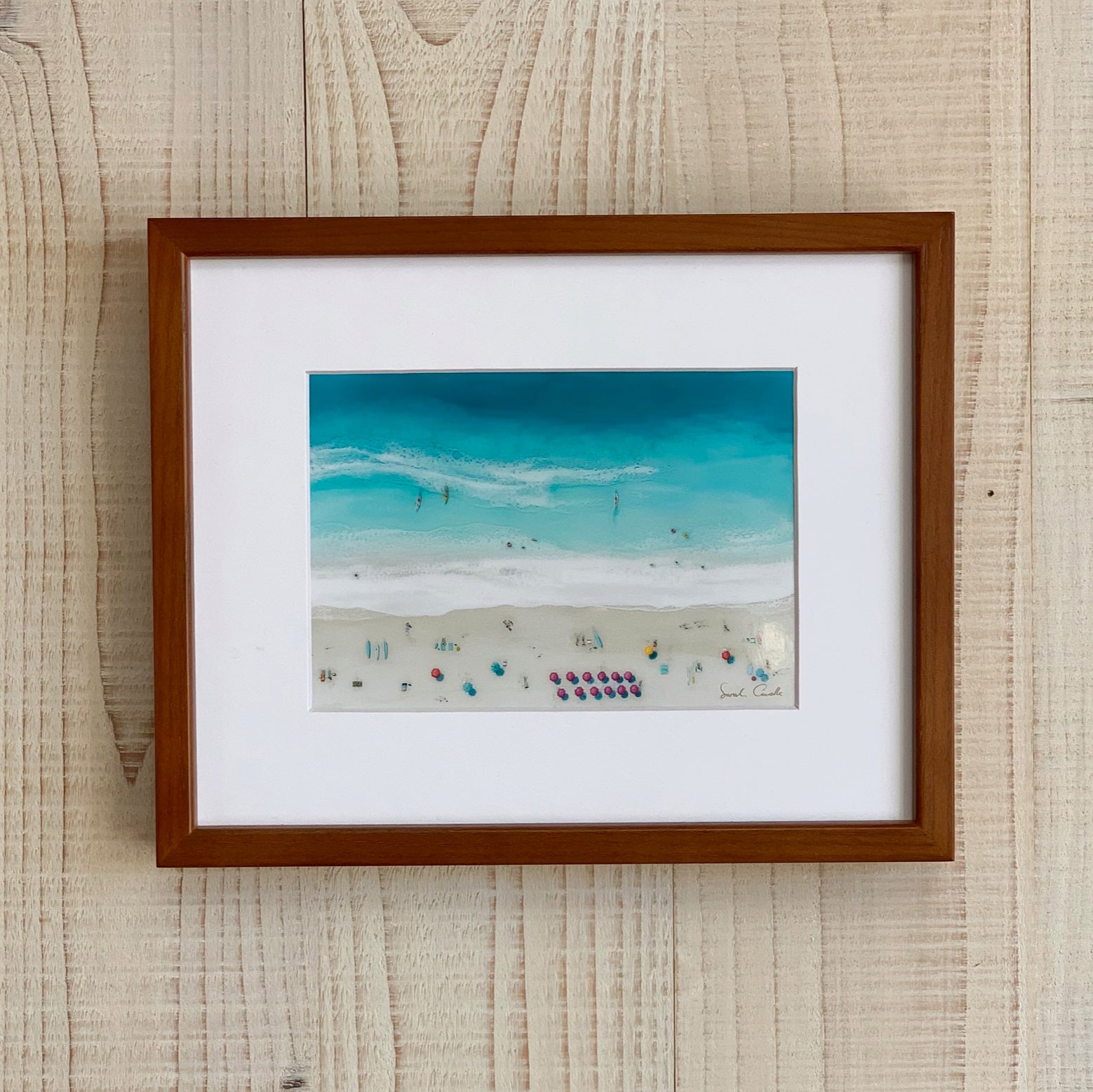 Sarah Caudle / サラカードル】”Waikiki Beach”Matted Print – Sarah