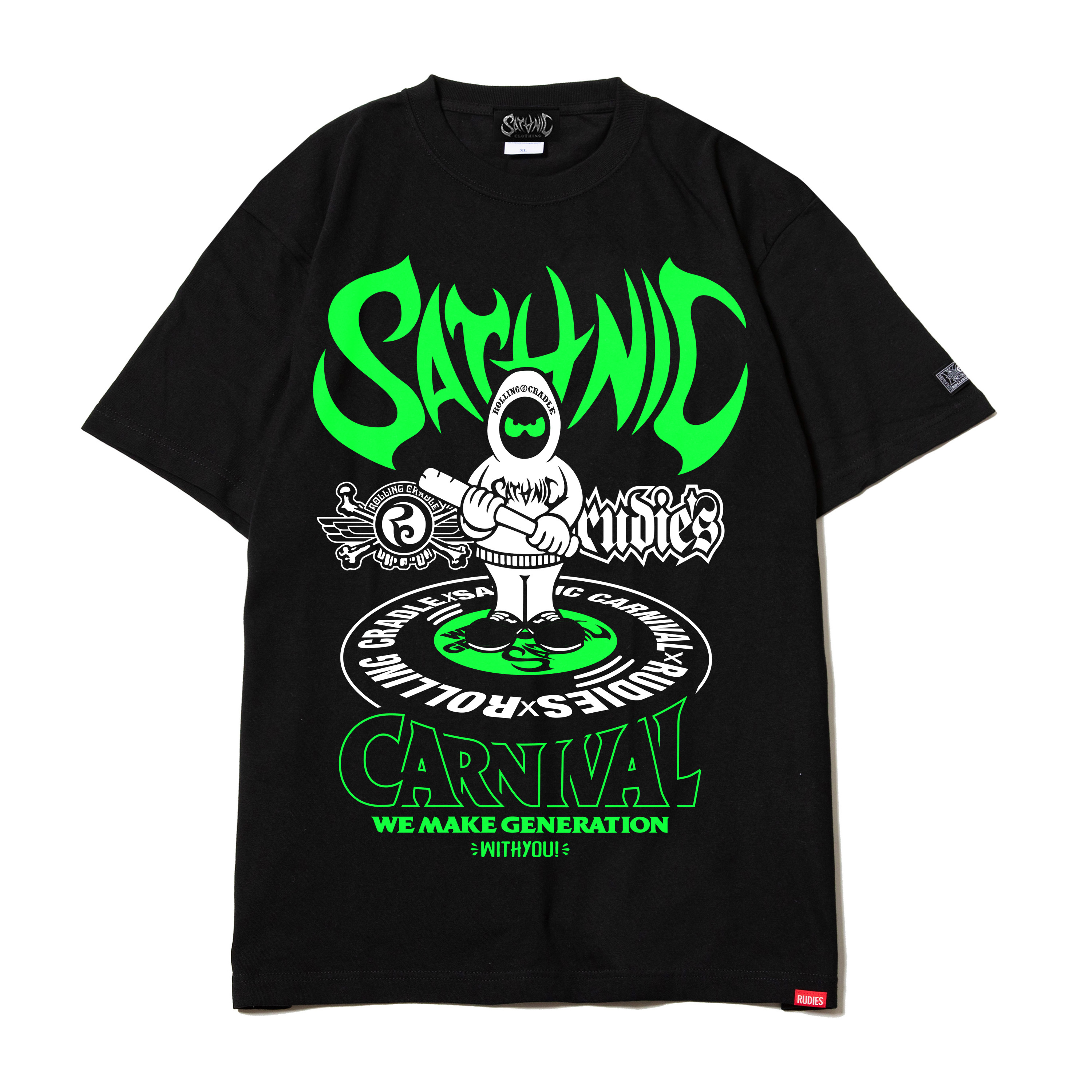 SC25 RUDIES x ROLLING CRADLE TEE（BLACK） | SATANIC CARNIVAL