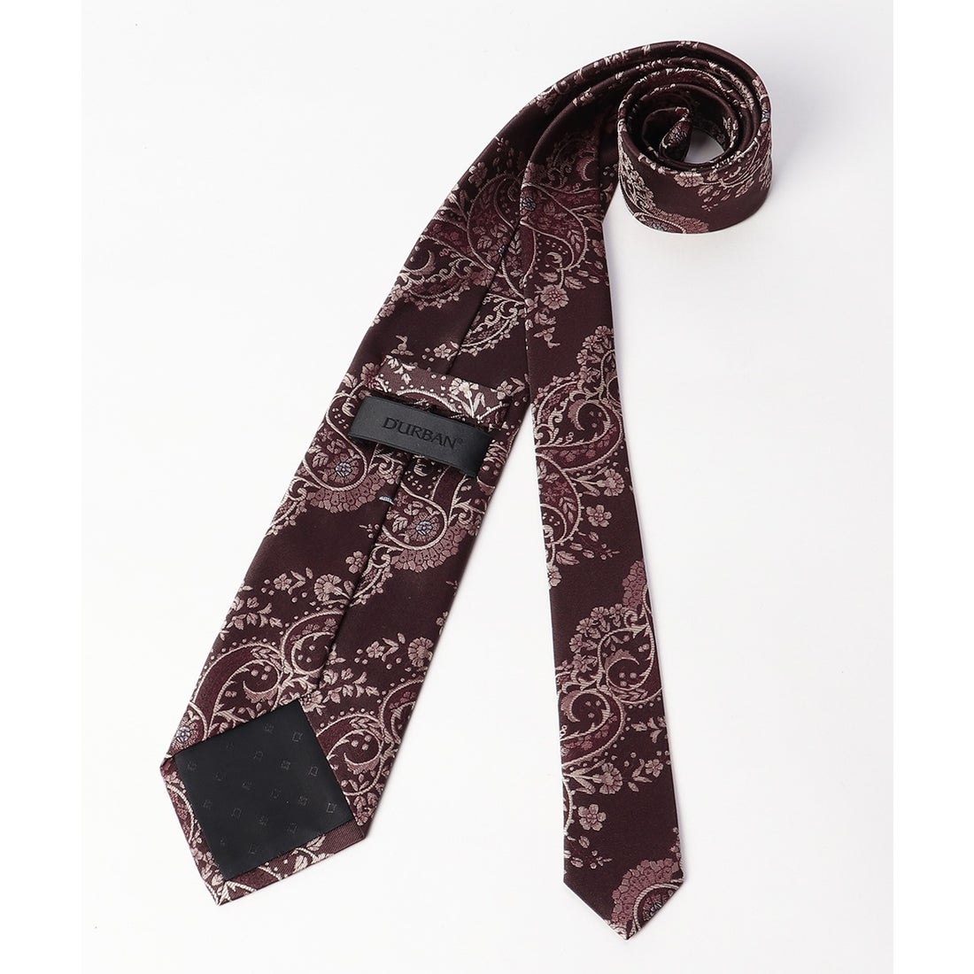 ボタニカルジャカードネクタイ （ボルドー ） -D'URBAN | ダーバン公式