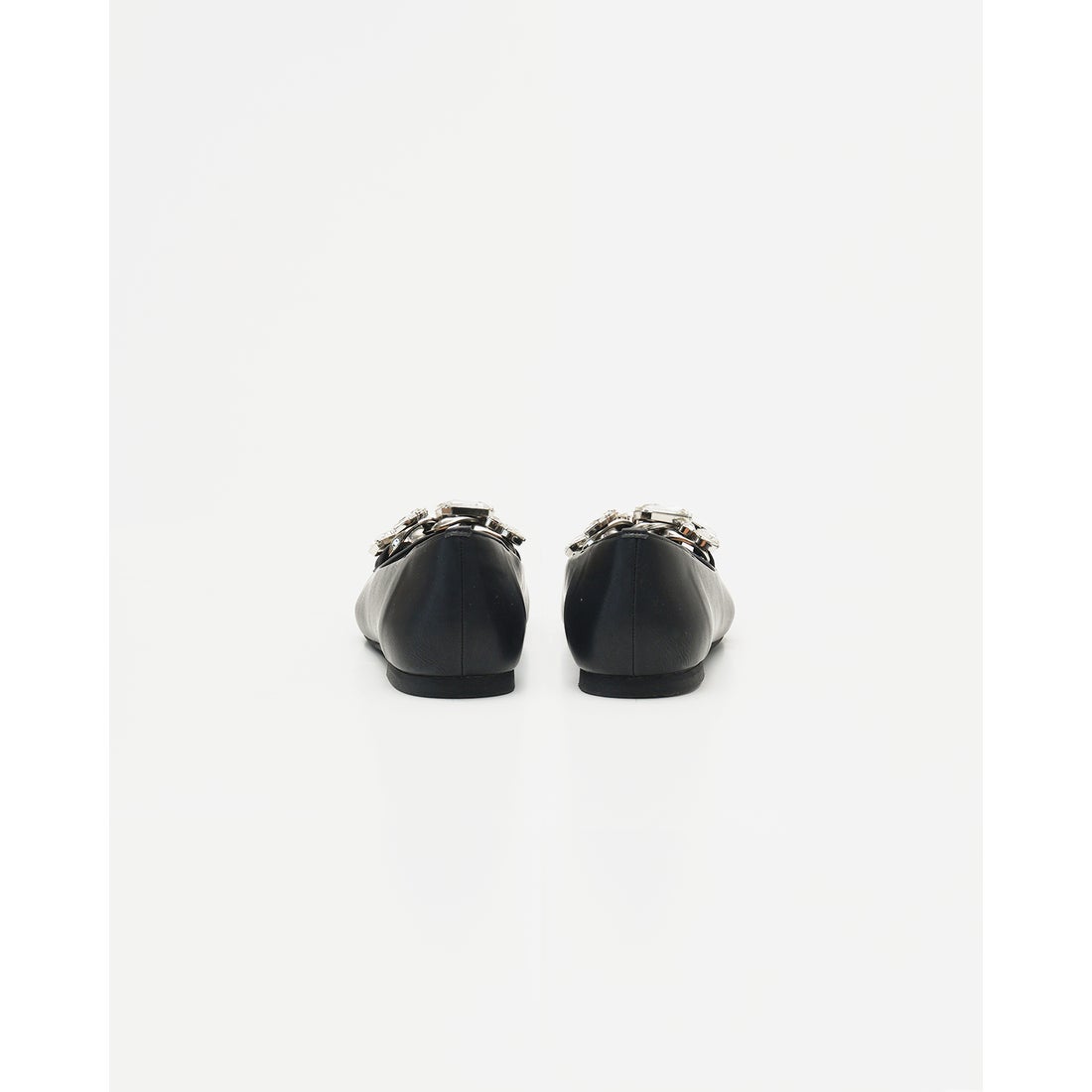 ビッグビジュー チェーンパンプス （ブラック スムース） -Emma